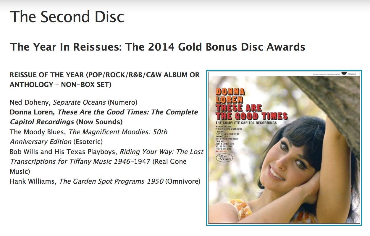 2nd Disc Gold Bonus Award